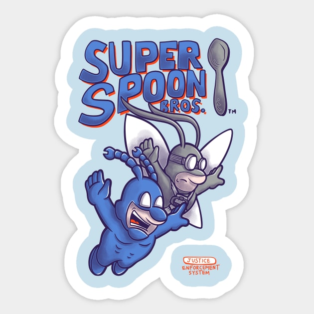 Super Spoon Bros. Sticker by mattsinor